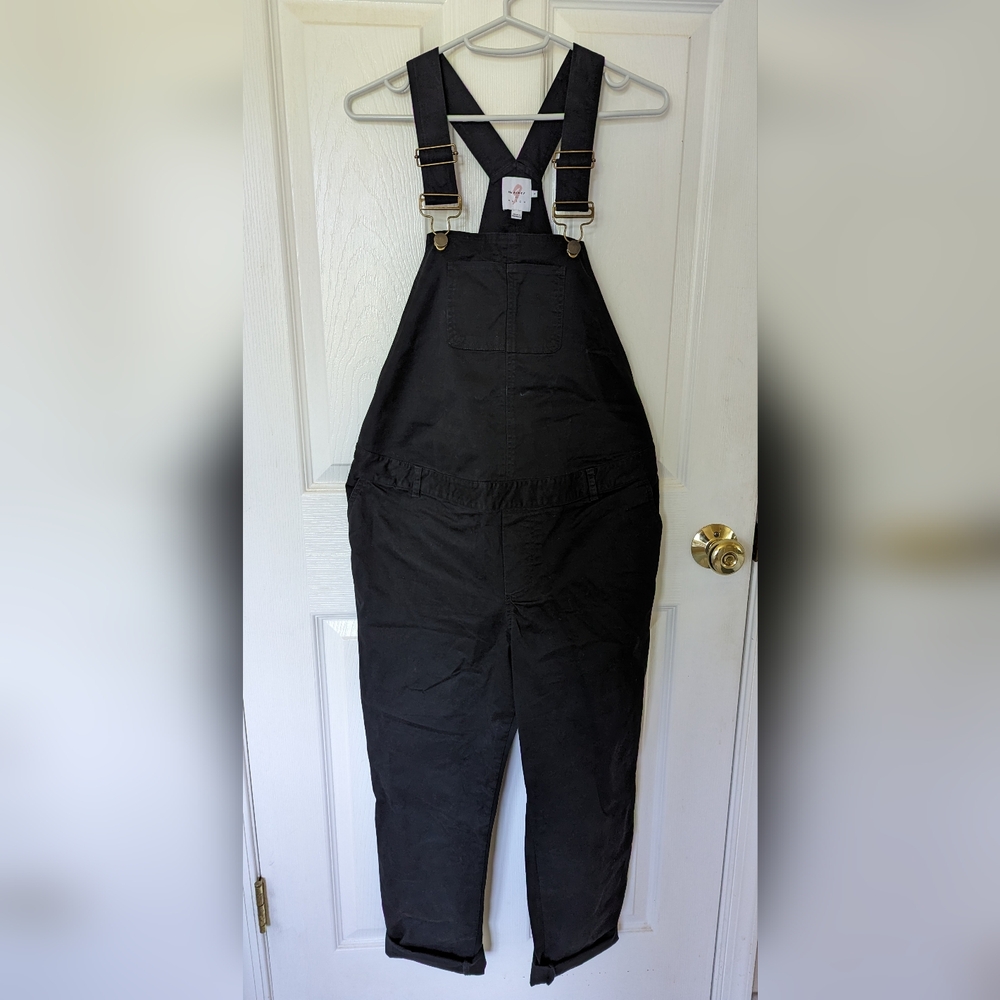The Nines by Hatch Women's Maternity Dungarees/Overalls - Black - Small